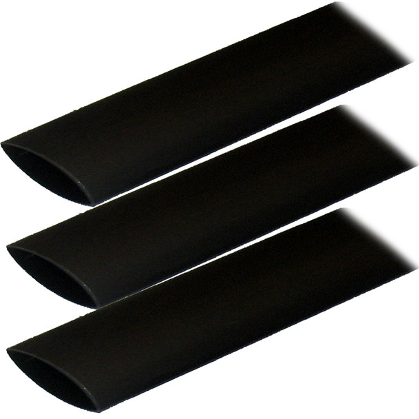 Ancor Adhesive Lined Heat Shrink Tubing (ALT) - 1" x 12" - 3-Pack - Bla 307124