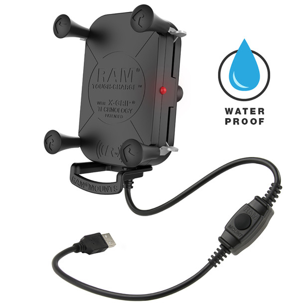 RAM Mount Tough-Charge w/X-Grip Tech Waterproof Wireless Charging Hol RAM-HOL-UN12WB
