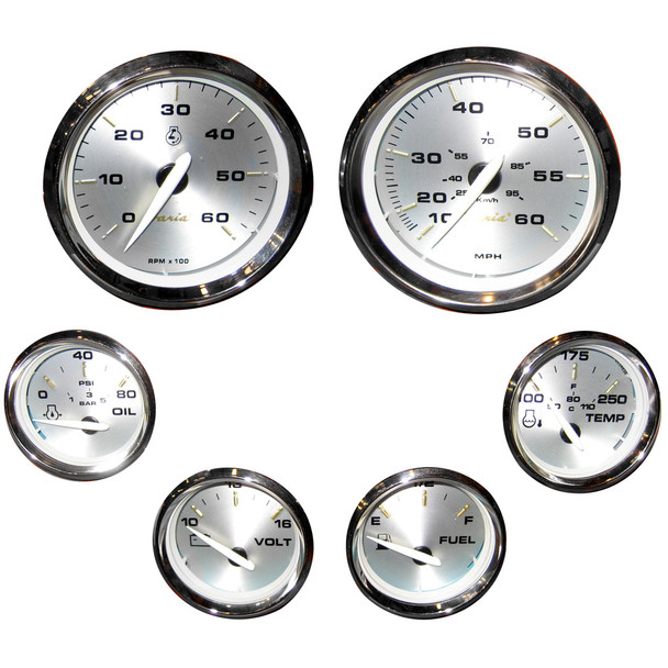 Faria Kronos Boxed Set of 6 Gauges f/ Inboard Motors KTF024