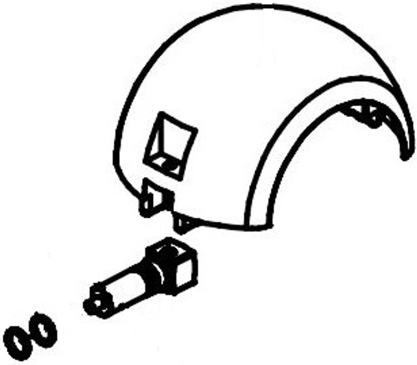 Dometic Half Ball & Shaft Kit - White 385310969