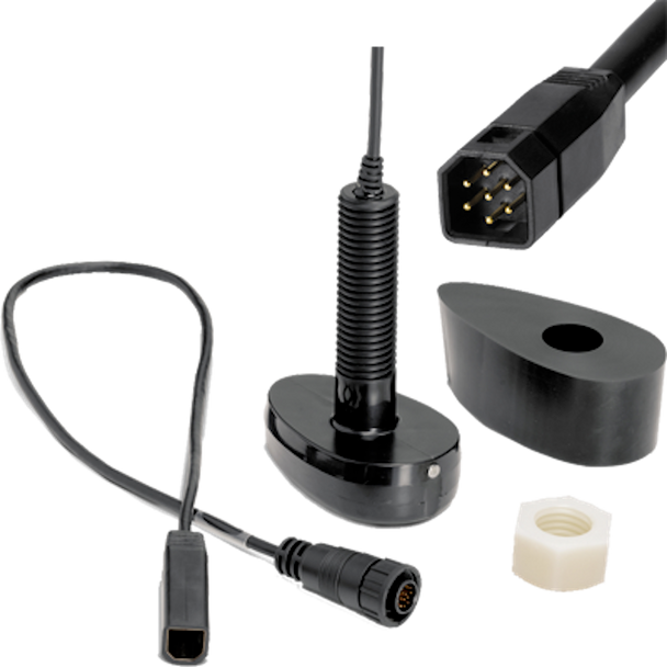 Humminbird XPTH-9-HW-T Dual Spectrum CHIRP Plastic Thru-Hull Transducer 710279-1