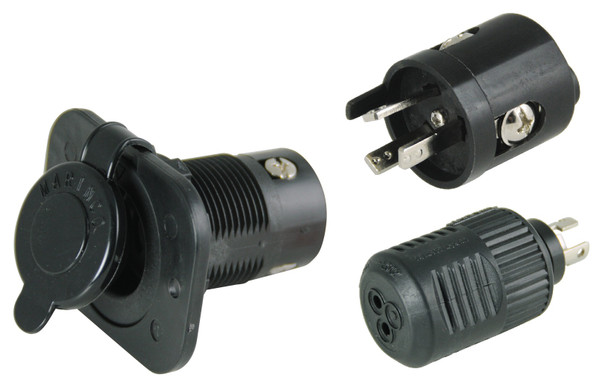 Marinco ConnectPro Charging/Trolling Receptacle, Plug & 6-Guage Adapte 12VCP6