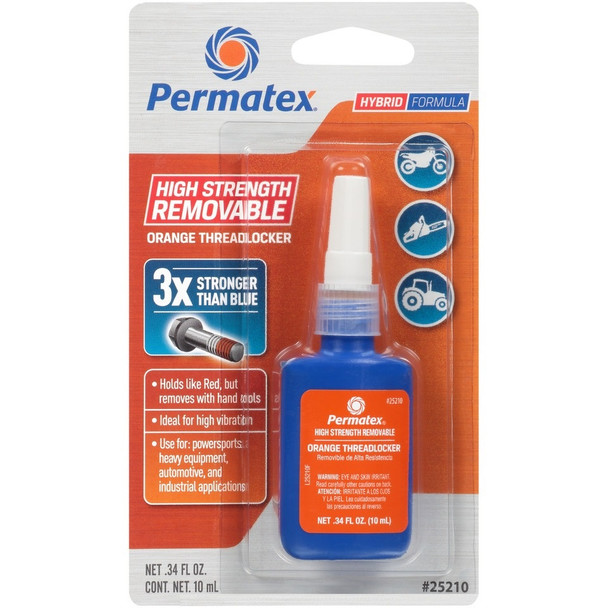 Permatex High Strength Removable Orange Threadlocker 25210