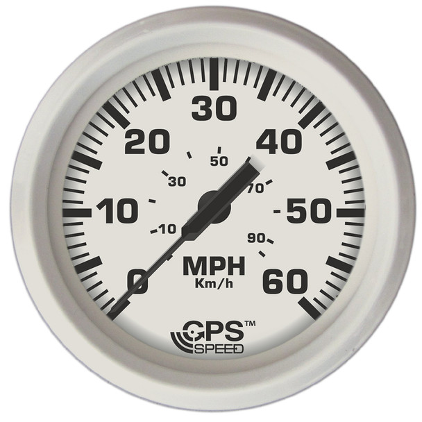 Faria Dress White 4" GPS Speedometer - 60 MPH 33147