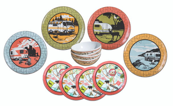 MELAMINE DISH SET 12/PC