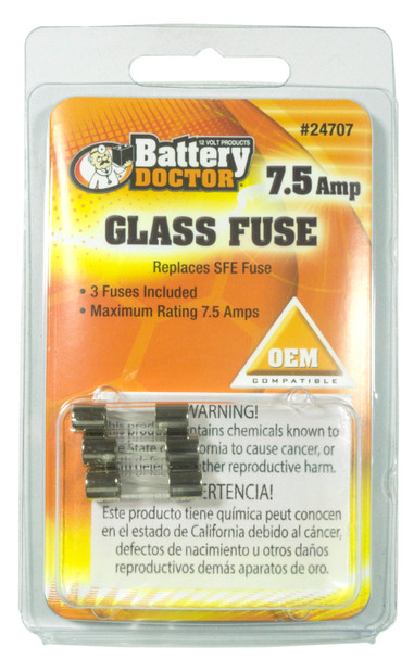 SFE GLASS FUSE - 7.5A