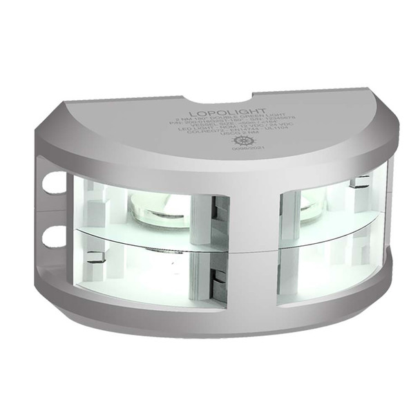 Lopolight Series 200-024 - Double Stacked Navigation Light - 2NM - Vertical Mount - White - Silver Housing Lopolight Series 200-024 - Double Stacked Navigation Light - 2NM - Vertical Mount - White - Silver Housing