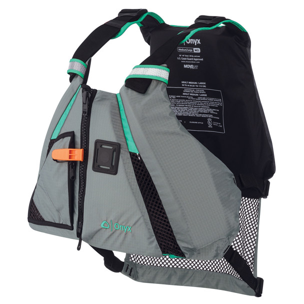 Onyx MoveVent Dynamic Paddle Sports Life Vest - M/L - Aqua 122200-505-040-15