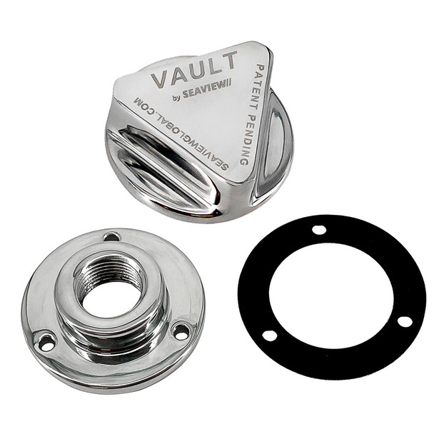 Seaview Polished Stainless Steel Vault Drain Plug &amp; Garboard A SV101VPSS
