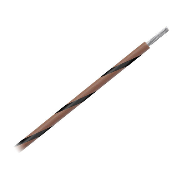Pacer 14 AWG Gauge Striped Marine Wire 500' Spool - Brown w/Black  WUL14BR-0-500