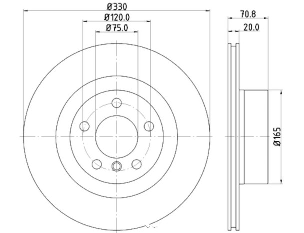 DISC BRAKE ROTOR HIGH CARBON 355119542