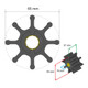 Albin Pump Premium Impeller Kit 65 x 16 x 37mm - 8 Blade - Spline Inser 06-01-017