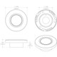Lumitec Orbit - Flush Mount Down Light - Brushed Finish - 3-Color Blue/ 112508