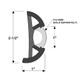 TACO SuproFlex Rub Rail - Large - 2.5" x 1" - Black