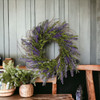 24" Mixed Artificial Lavender Flower Wreath for Front Door