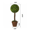 22 inch Artificial Boxwood Single Ball Round Topiary in Pot