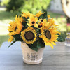 Mixed Artificial Sunflower Arrangement in Pot