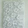 12 Pack 33 Sq ft. UV Protected 3D Silk Rose & Hydrangea Flower Wall Mat Panel( White)