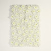 12 Pack 33 Sq ft. UV Protected 3D Silk Rose & Hydrangea Flower Wall Mat Panel( Cream)