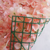 12 Pack 33 Sq ft. UV Protected 3D Silk Hydrangea Flower Wall Mat Panel( Peach)