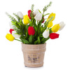 Mixed Real Touch Tulips Flower Arrangement in Pot Mixed Real Touch Tulips Flower Arrangement in Pot