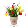 Mixed Real Touch Tulips Flower Arrangement in Pot Mixed Real Touch Tulips Flower Arrangement in Pot