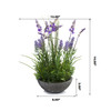 Artificial Lavender Flower with Greenery in Pot