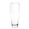 Unique Clear Glass Vase 4.0" W 9.0" H