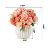 Mixed Artificial Silk Rose Flower in Ceramic Pot (Pink)