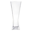 Unique Flared Square Glass Vase 3.0" W 8.0" H