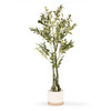 60" Faux Olive Tree with Branches and Fruits in Pot
