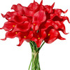 20pcs Artificial Real Touch Calla Lily Flower Arrangement (Red)