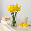20pcs Artificial Real Touch Calla Lily Flower Arrangement (Yellow)