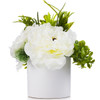 5" H White Cylinder Ceramic Vase