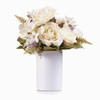 4" W 6" H White Cylinder Ceramic Vase