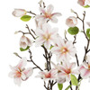 Real Touch Magnolia Flower Arrangement in Glass Vase with Faux Water (Cream Pink)