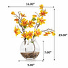 Real Touch Magnolia Flower Arrangement in Glass Vase with Faux Water (Yellow) Real Touch Magnolia Flower Arrangement in Glass Vase with Faux Water (Yellow)
