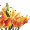 Artificial Real Touch Lily Flower Arrangement in Clear Glass Vase with Faux Water (Orange) Artificial Real Touch Lily Flower Arrangement in Clear Glass Vase with Faux Water (Orange)