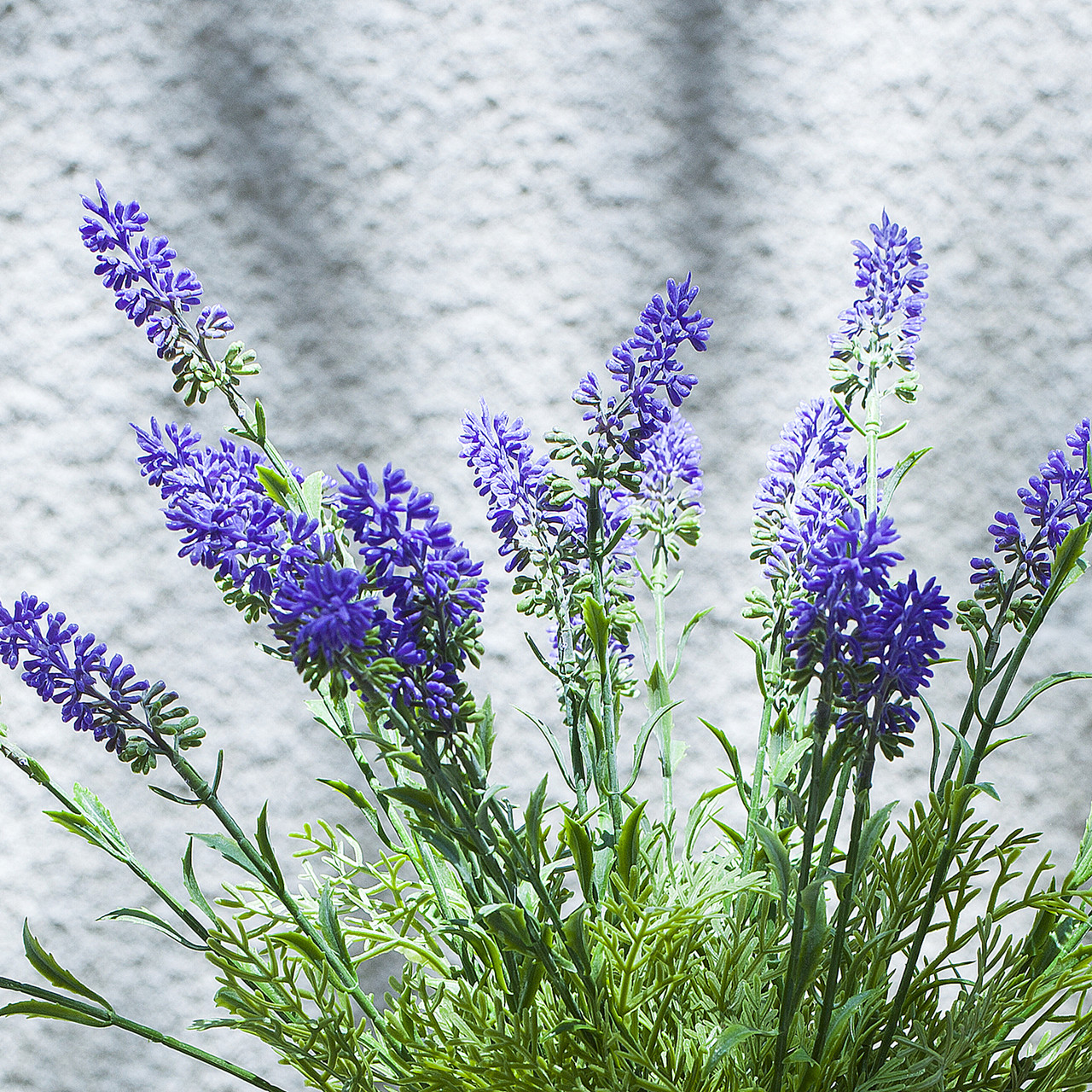 Artificial Lavender Arrangement in Wood Planter
