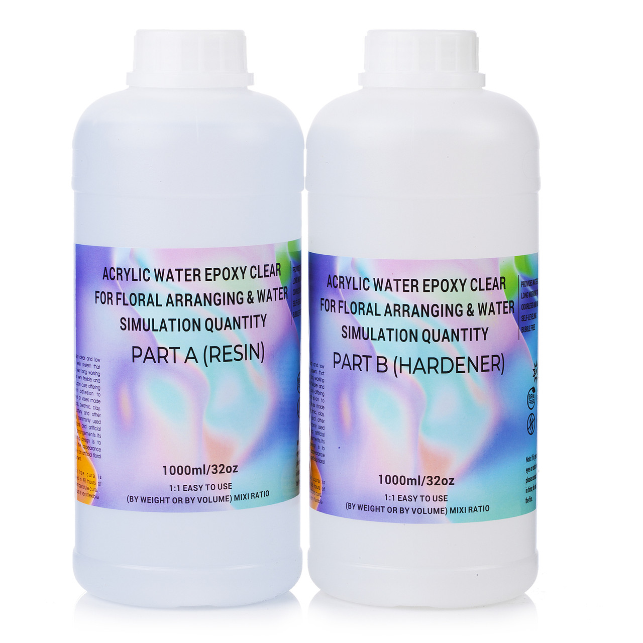 Floral Epoxy Resin for Large Art Castings, Deep Pours and Simulated Water -  2 Part Kit 1.5 Gallon