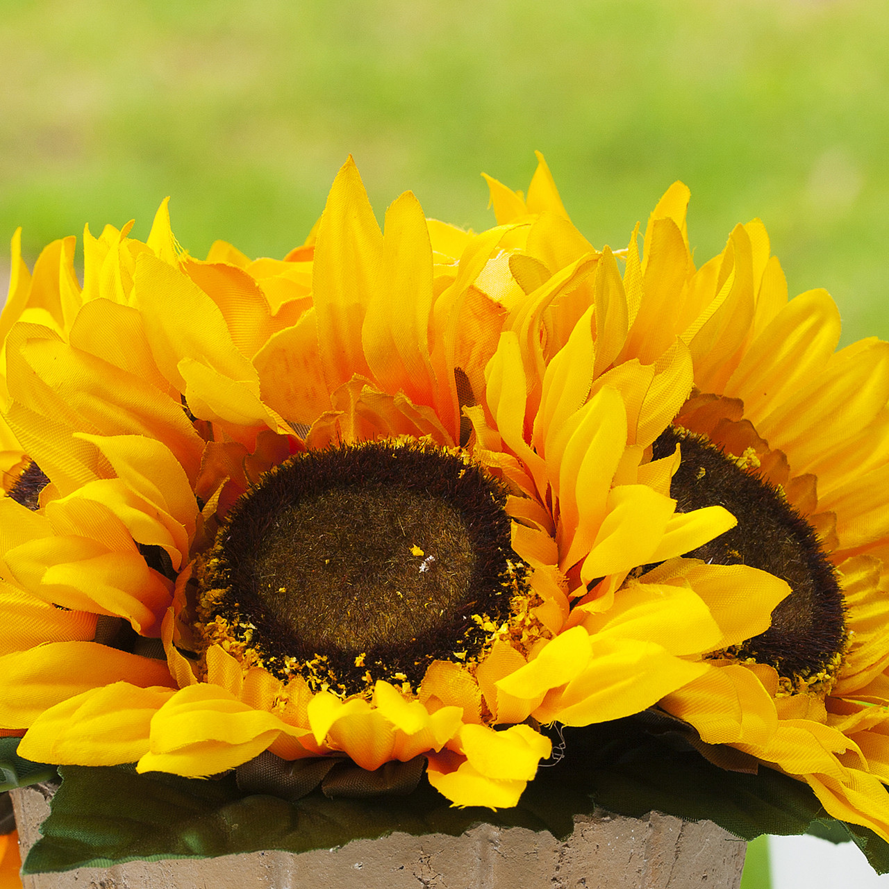 7 Heads Artificial Sunflower Arrangement in Pot