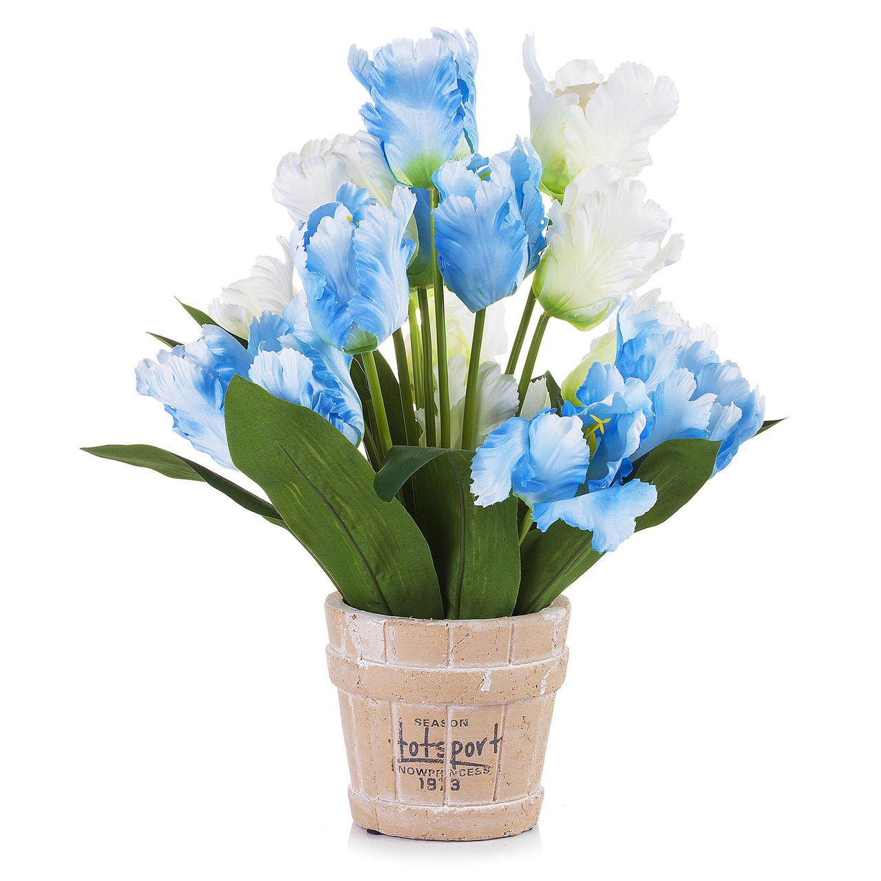 Mixed Artificial Tulip Flower Arrangement in Pot