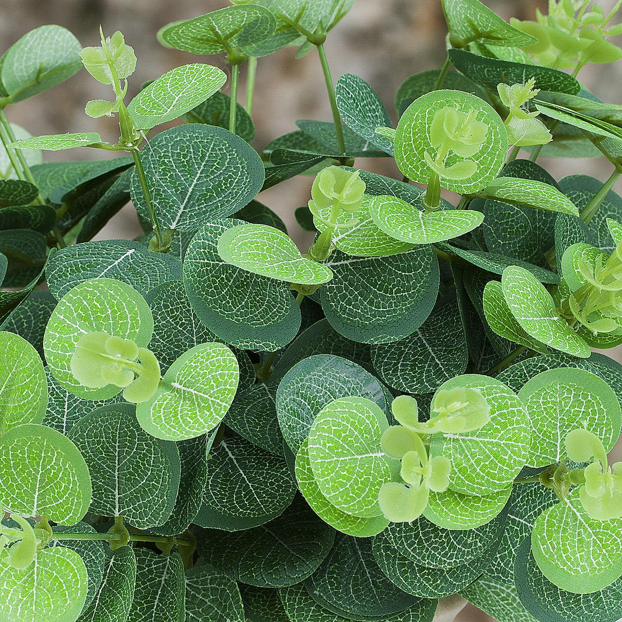 Artificial Eucalyptus Grass Topiary in Pot