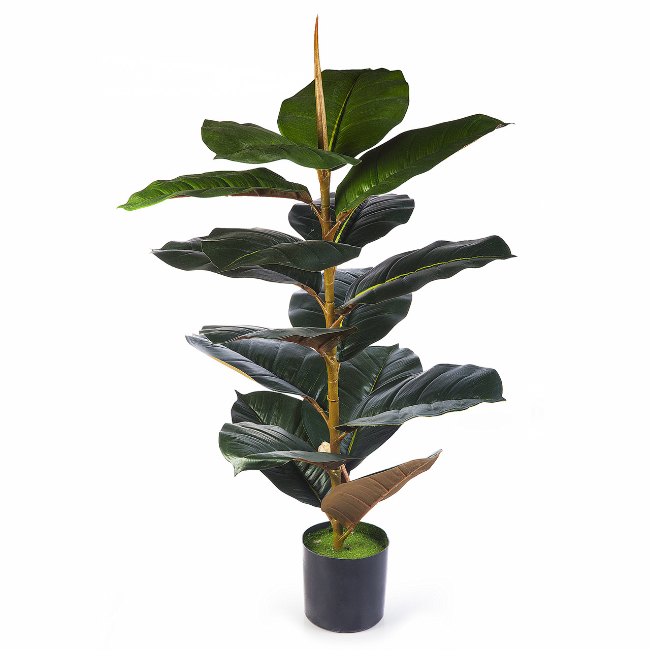 30 Inches Faux  Rubber Plant In Pot