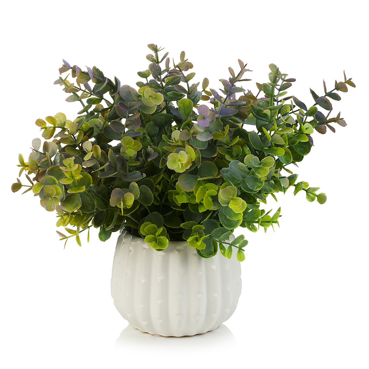 10 inch Artificial Eucalyptus Grass in Ceramic Pot