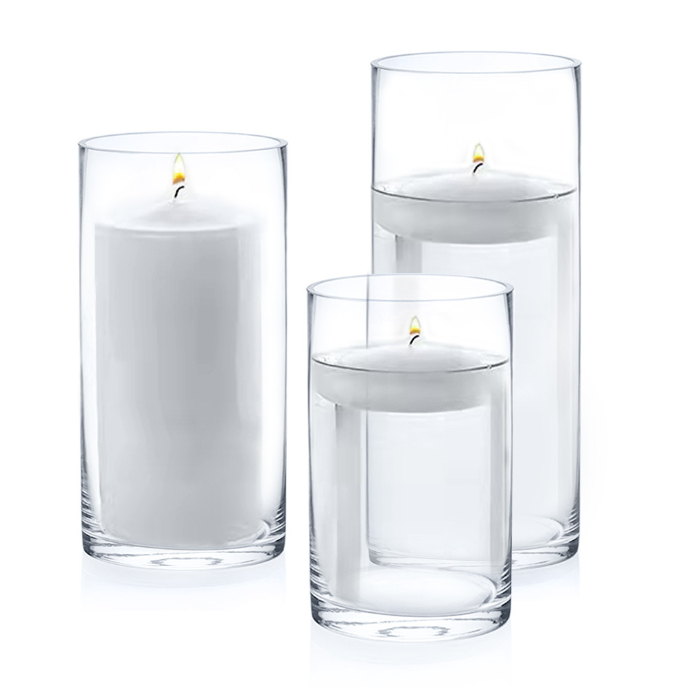 4" W Clear Glass Cylinder Vase