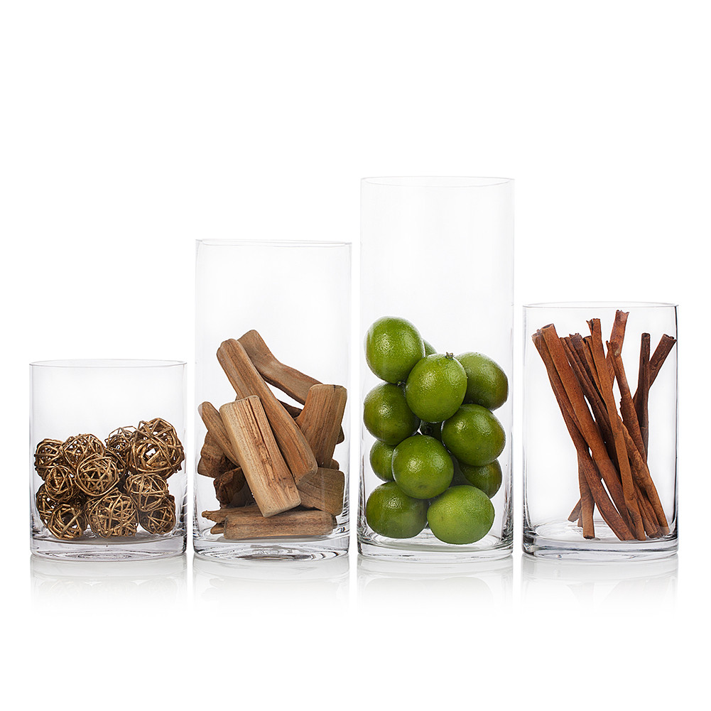 5" W Clear Glass Cylinder Vase