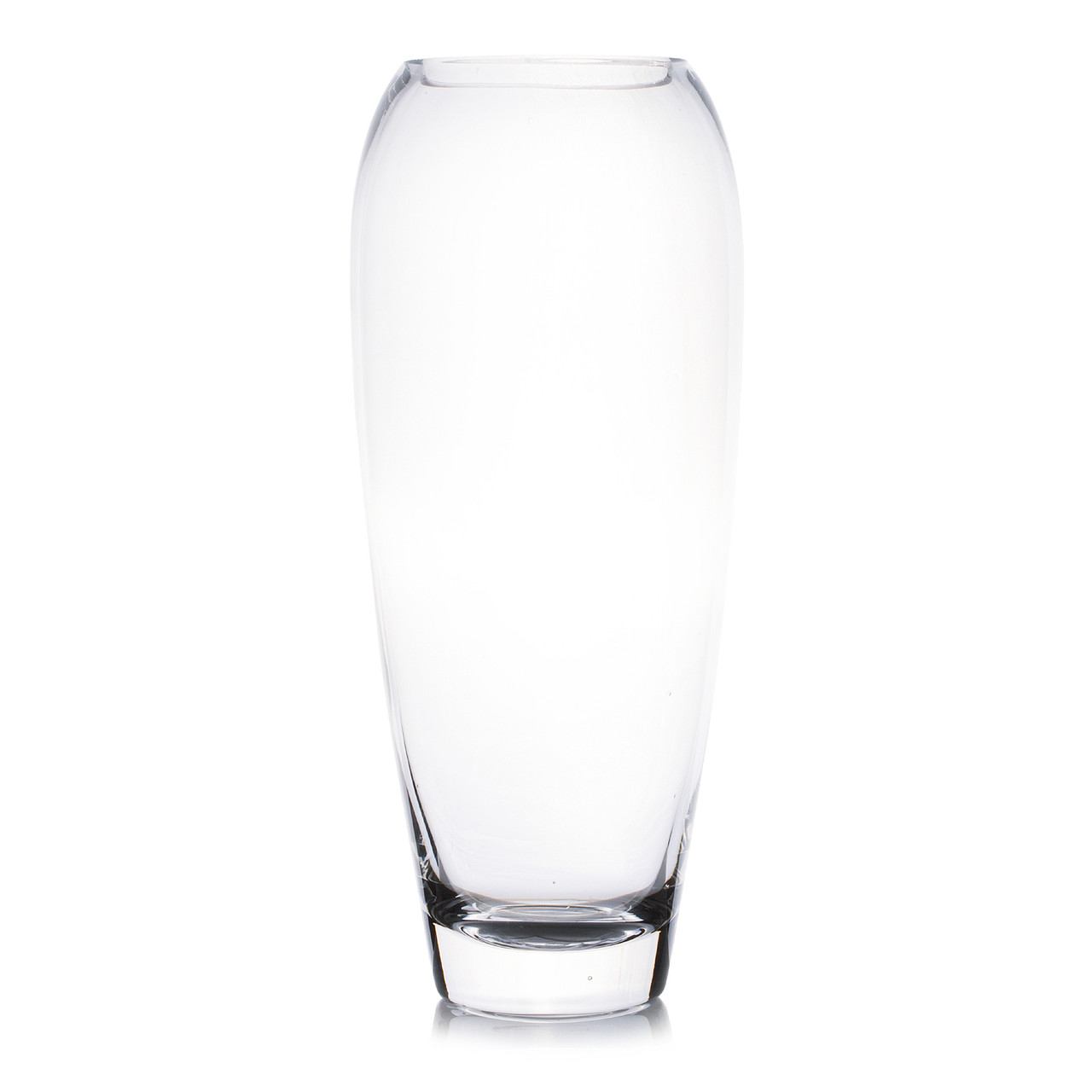 Unique Clear Glass Vase 4.5" W 11.5" H