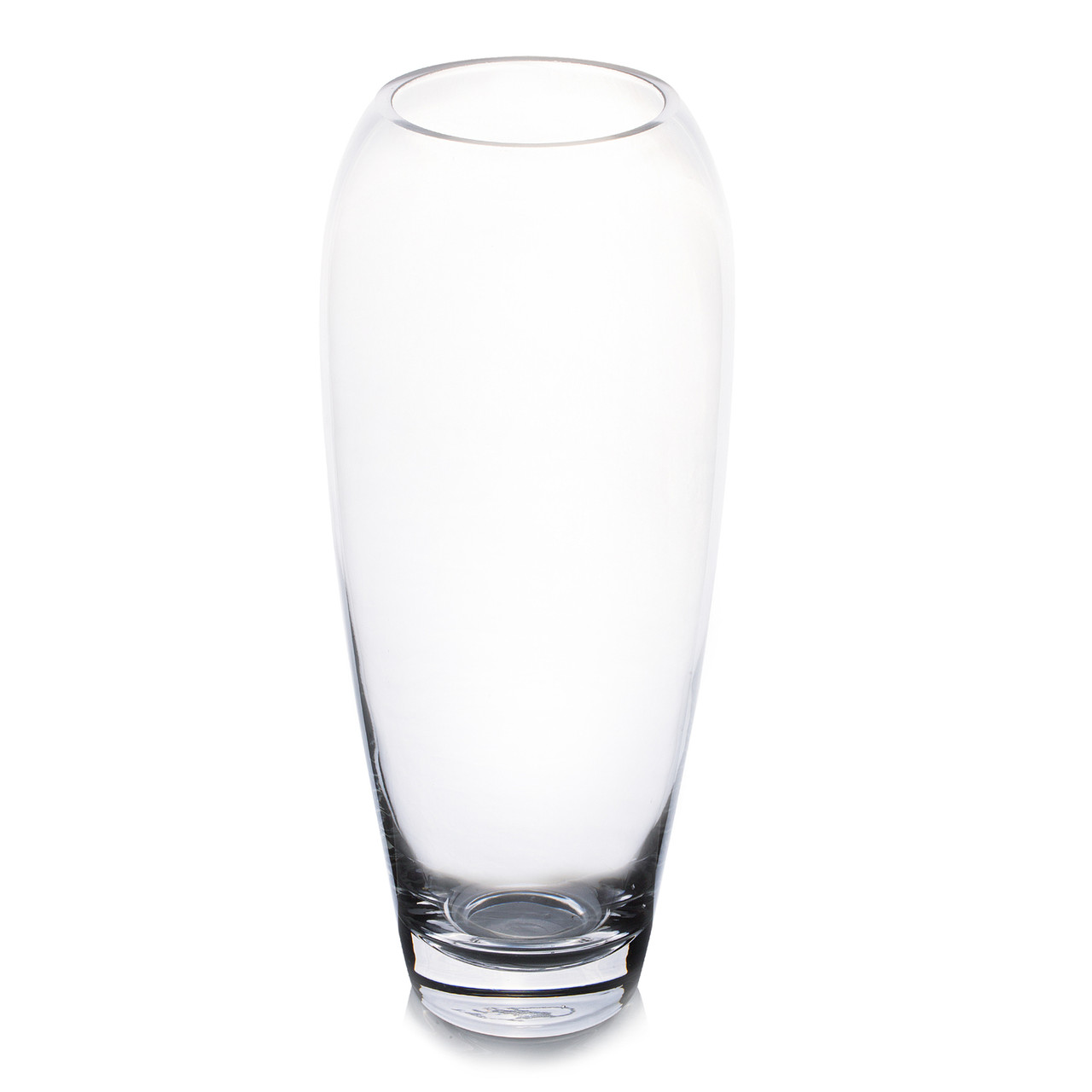 Unique Clear Glass Vase 4.5" W 11.5" H
