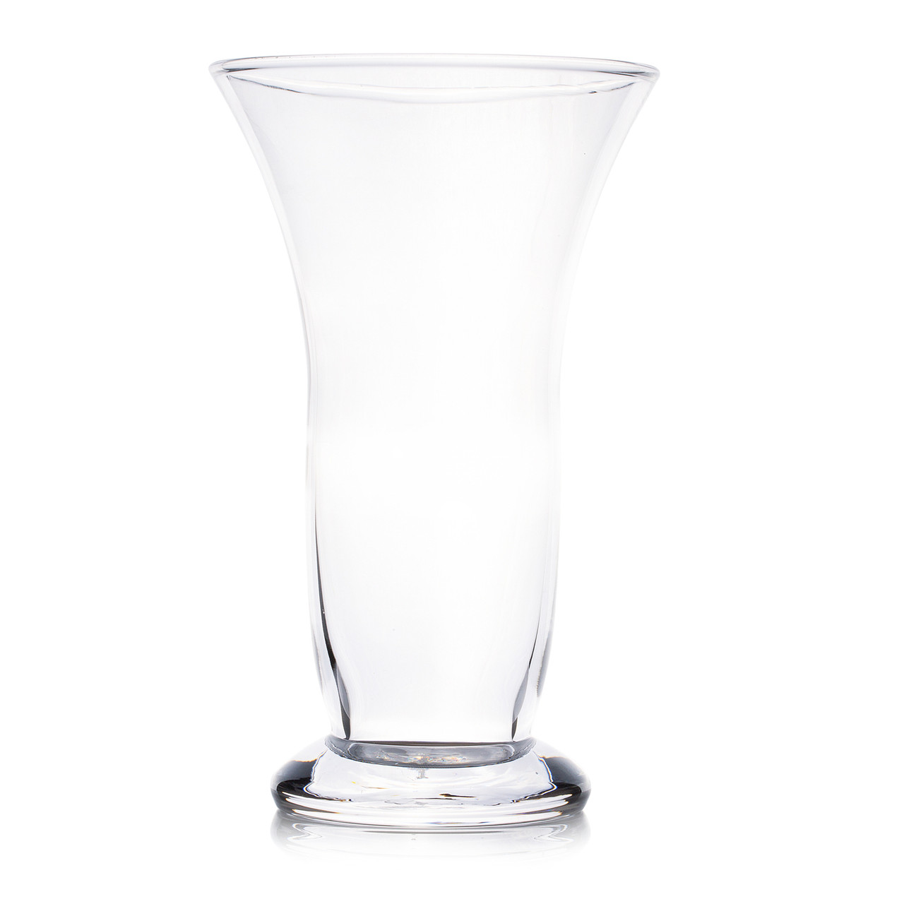 Clear Glass Vase H 8.5" W 5.5"